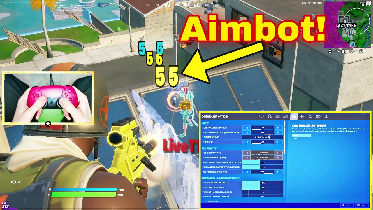 “MISS THE RAGE” (Fortnite Montage) + Best Linear Aimbot Controller Settings for Aim & Builds