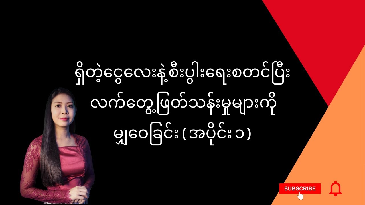 ရှိတဲ့ငွေလေးနဲ့ စီးပွားရေး စတင်ပြီး လက်တွေ့ဖြတ်သန်းမှုများကို မျှဝေခြင်း အပိုင်း ၁
