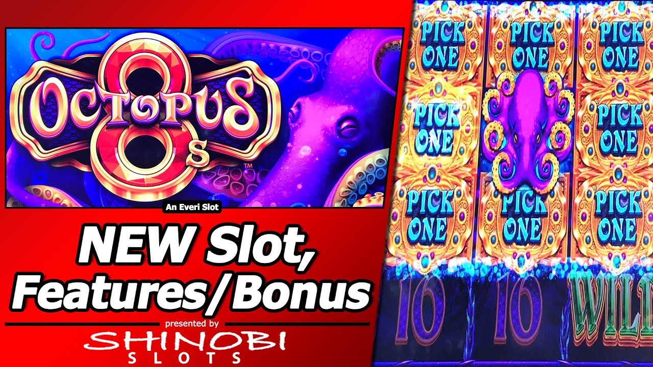 Octopus 8's Slot - Live Play, Big Win Bonus and Wild Feature in new Everi title