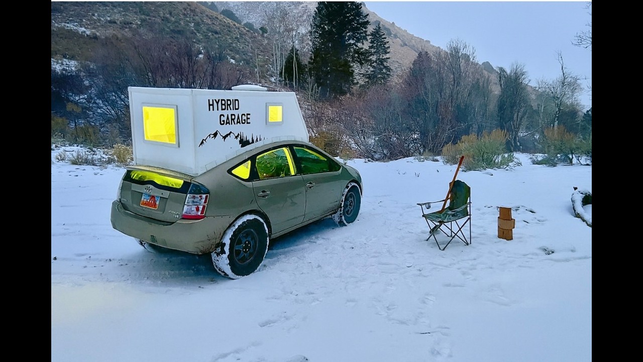 Зимний поход в одиночку на модифицированном Prius.