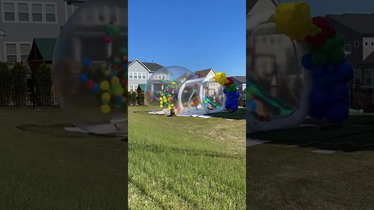 Bubble house setups are one of our favorites. These primary colors were perfect! Holly Springs, NC