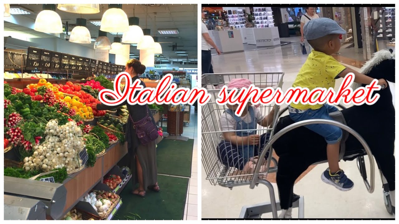 INSIDE AN ITALIAN SUPERMARKET ITALIAN GROCERY SHOPPING