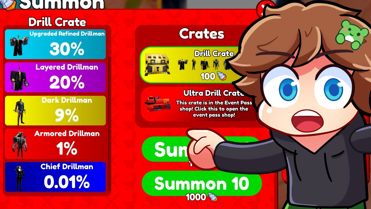 W KOŃCU ZDOBYŁEM TĄ POSTAĆ z SUMMON *JEST OP* w DRILLMAN EVENT w TOILET TOWER DEFENSE ROBLOX