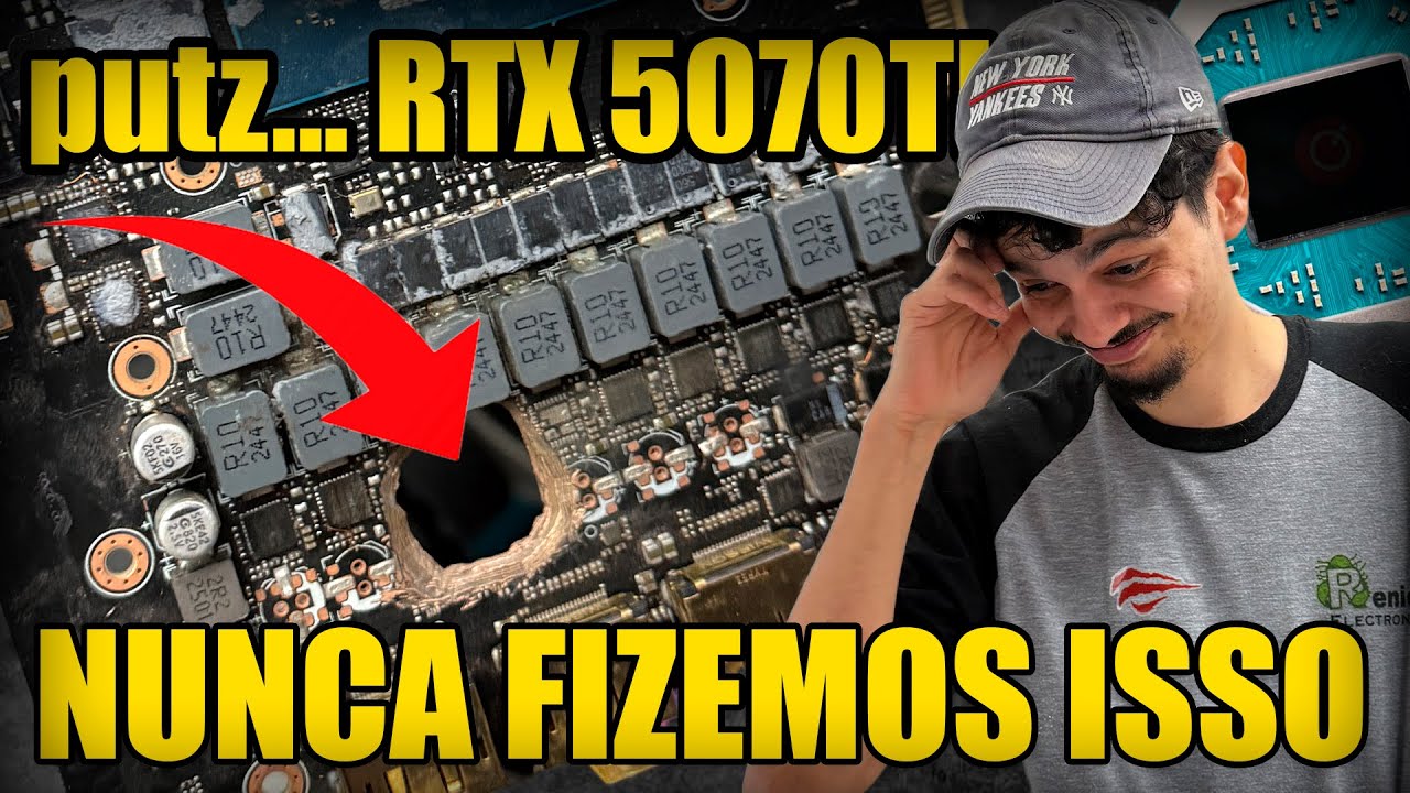 RTX 5070TI COM BURACO - EXPERIENCIA MALUCA DO CANAL.  