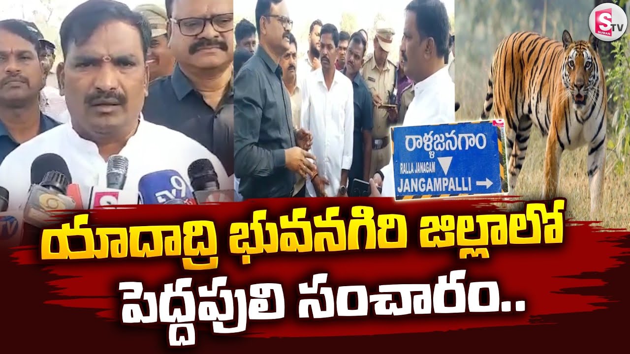యాదాద్రి జిల్లాలో పెద్దపులి సంచారం..! | Big Tiger Roaming In Yadadri District | @SumanTVYadadri