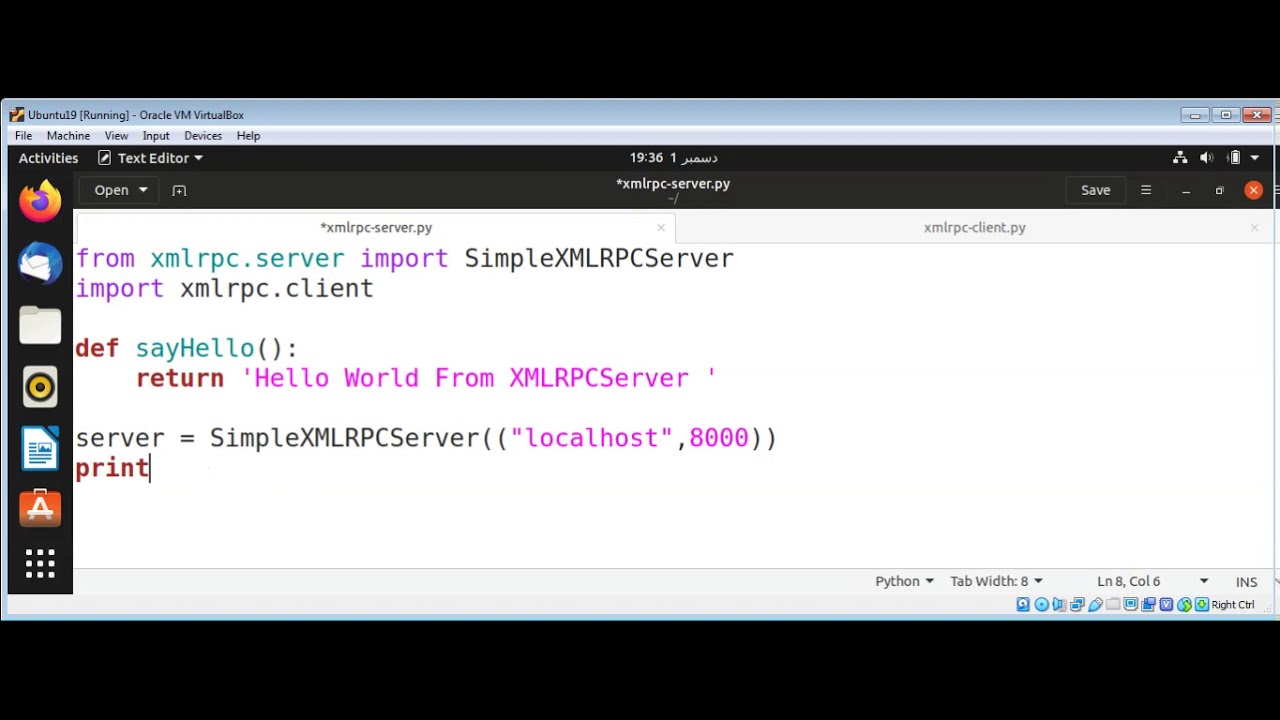 XML RPC server and client in Python