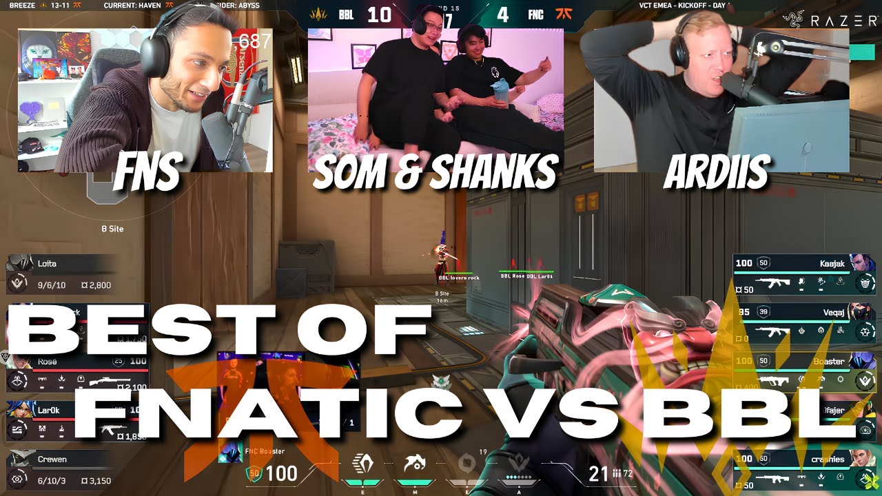 Лучшие моменты матча Fnatic против BBL с участием Fns, Ardiis, Shanks и s0m