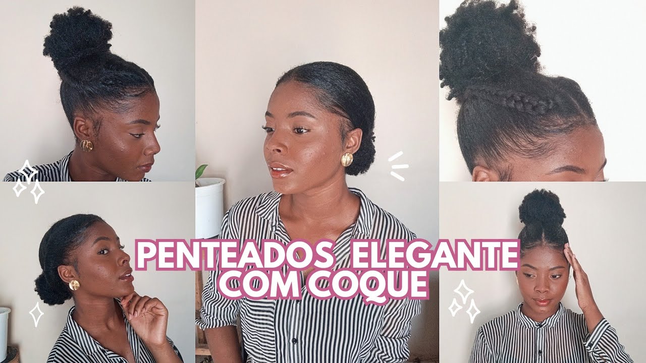 5 penteados usando coque em cabelo crespo ✨