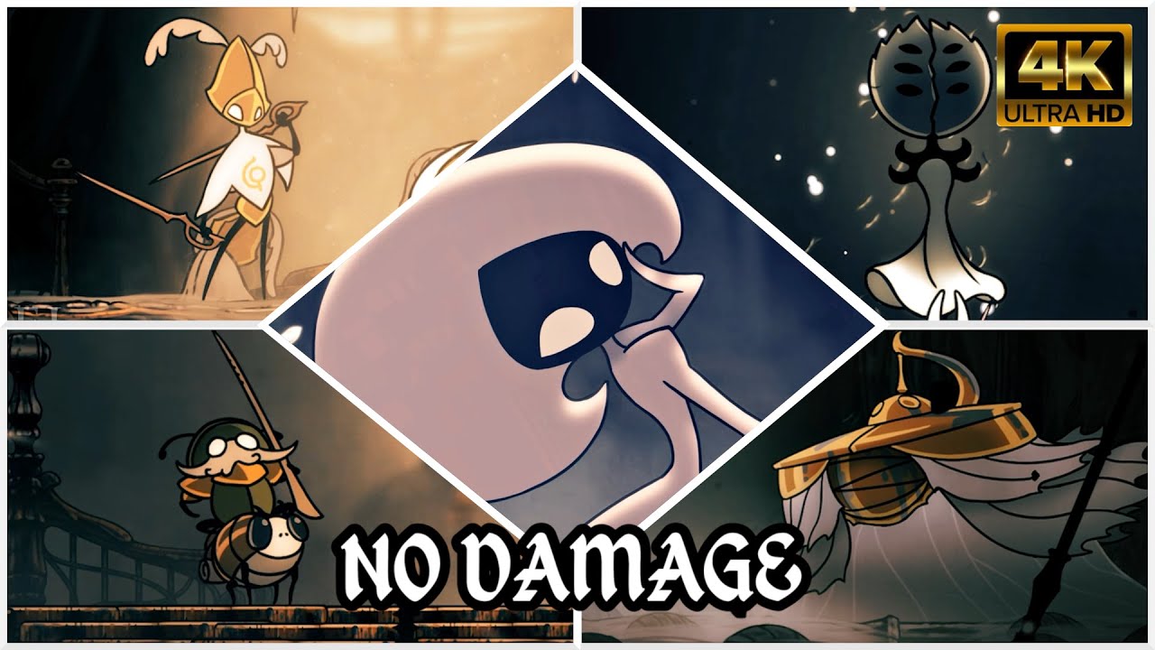 Hollow Knight: Silksong - Act 2 All Bosses (No Damage) + All Endings [4K]