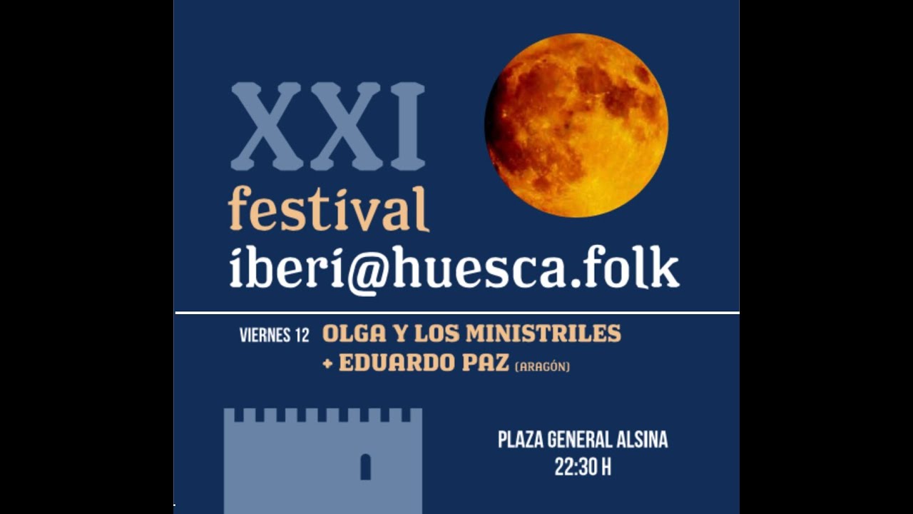 Olga y Los ministriles En directo Plaza General Alsina Huesca 12 Agosto 2022 Parte 1 Video UHD 4K