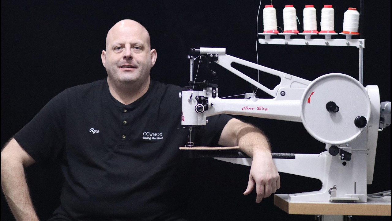 How to Thread CowBoy 7360 Shoe Rapair Machine