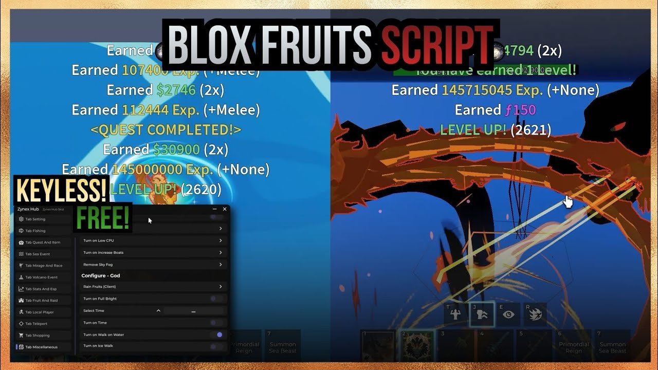 [KEYLESS] BLOX FRUITS SCRIPT - Auto Farm Lvl & Others | Auto Sea, Race, Event, Raid & Much More!