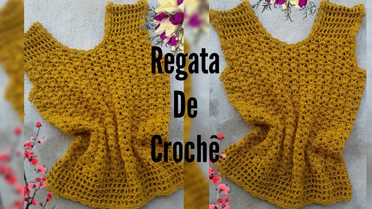 BLUSA/REGATA DE CROCHÊ