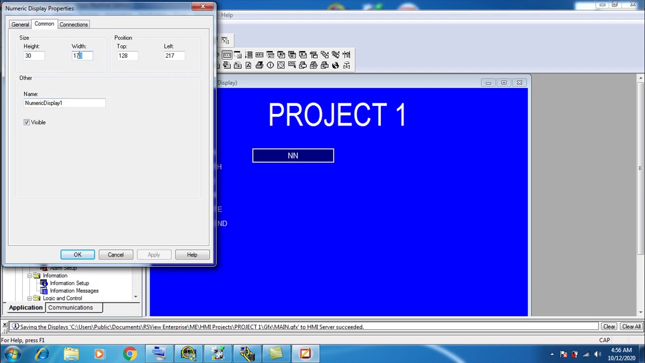RSLogix 5000 PROJECT 2| Simulate program with HMI Display FactoryTalk View Studio