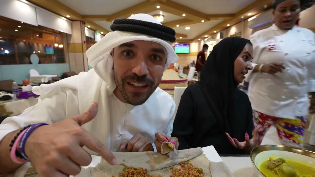 At Al habasha Restaurant Khaled and Selama 😊 #dubaiexpo2020 #ethiopianfood #UAE