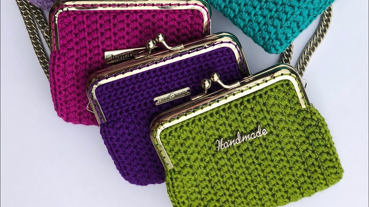 Crochet coin purse with card holder tutorial