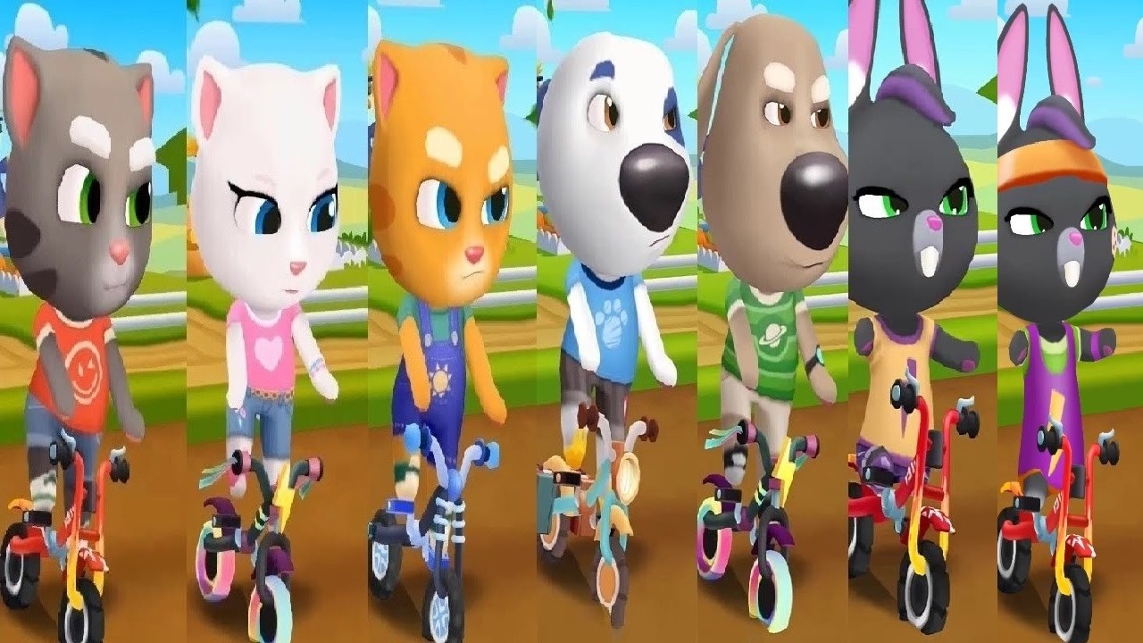 Talking Tom Gold Run New Update Talking Tom VS Angela Ginger HANK BEN BECCA Skater Becca Christmas