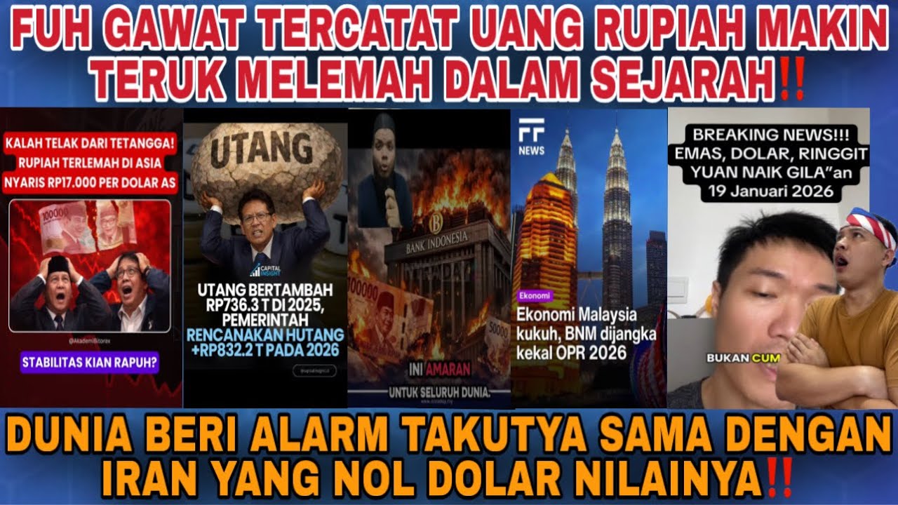 GAWAT‼️RUPIAH SEMAKIN HARI DI CATAT KEJATUAHAN PALING TERUK DALAM SEJARAN‼️