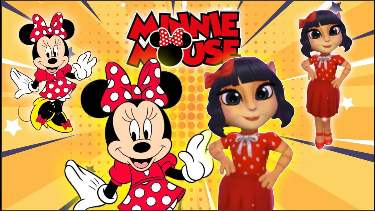 Disney Minnie Mouse Makeover and Cosplay by My Talking Angela 2 New Summer Update