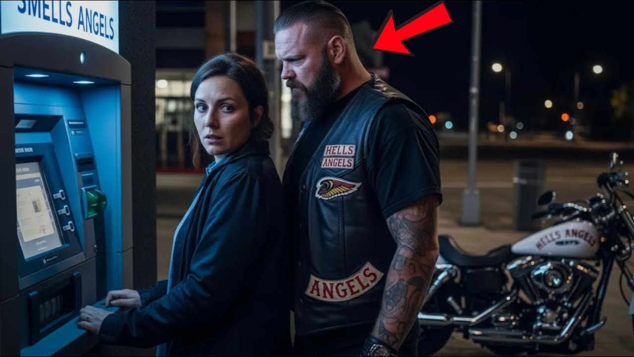 Woman at the ATM Felt Someone Behind Her Then She Saw the Biker's Reflection and Everything Changed