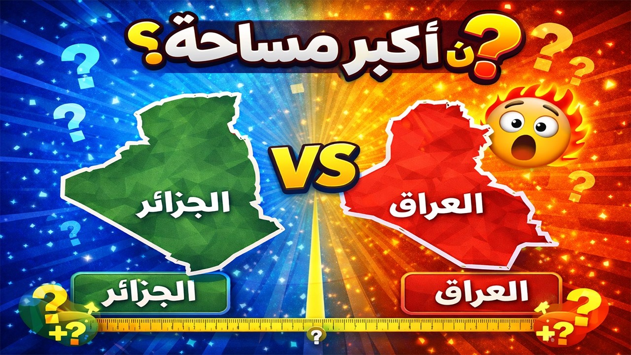 من الأكبر مساحة؟ 🤔🌍 تحدي الجغرافيا بين دولتين عربيتين!