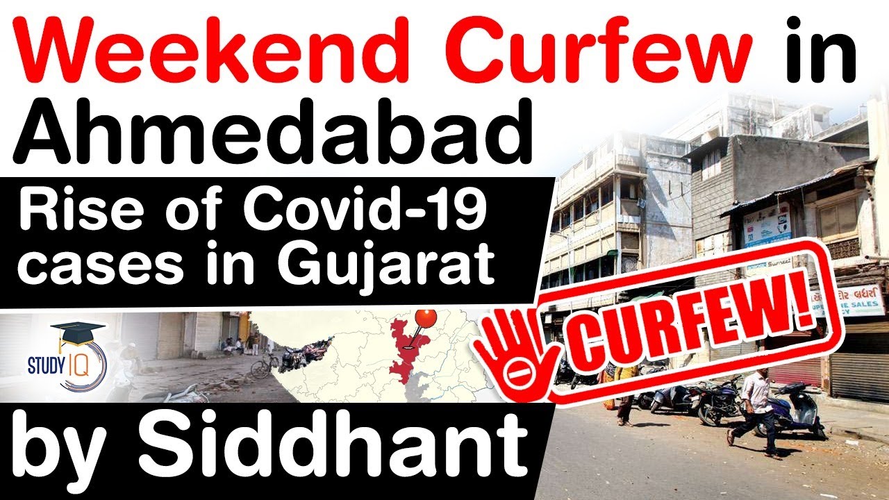 Covid 19 cases surge in Gujarat after Diwali - Ahmedabad imposes weekend curfew #UPSC #IAS