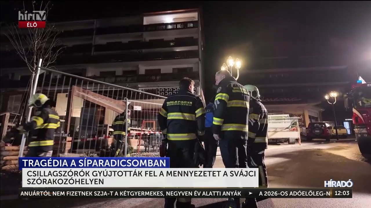 Csillagszórók gyújtották fel a mennyezetet a svájci szórakozóhelyen - HírTV