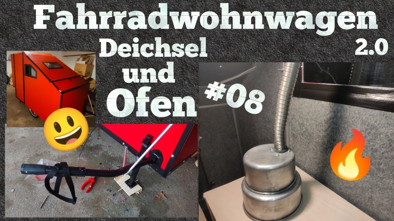 😱Fahrradwohnwagen #08 🤓Deichsel verbauen und Gasofenvorstellung🔥[german]