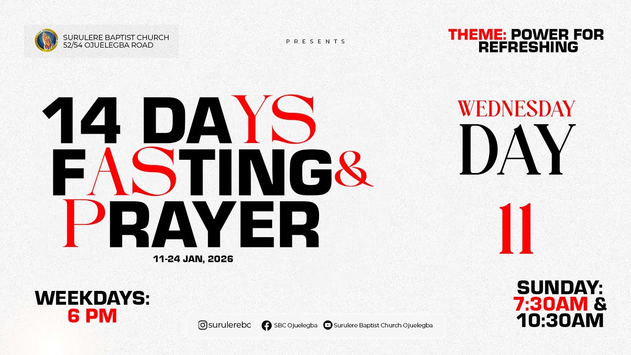 14 Days Fasting & Prayer || 21/01/2026