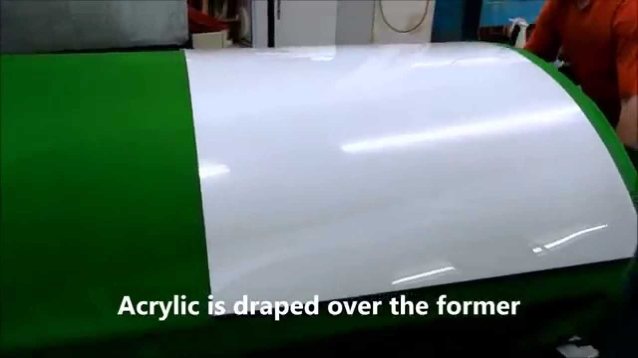 Acrylic Drape Forming. Moulding Perspex to any shapes.