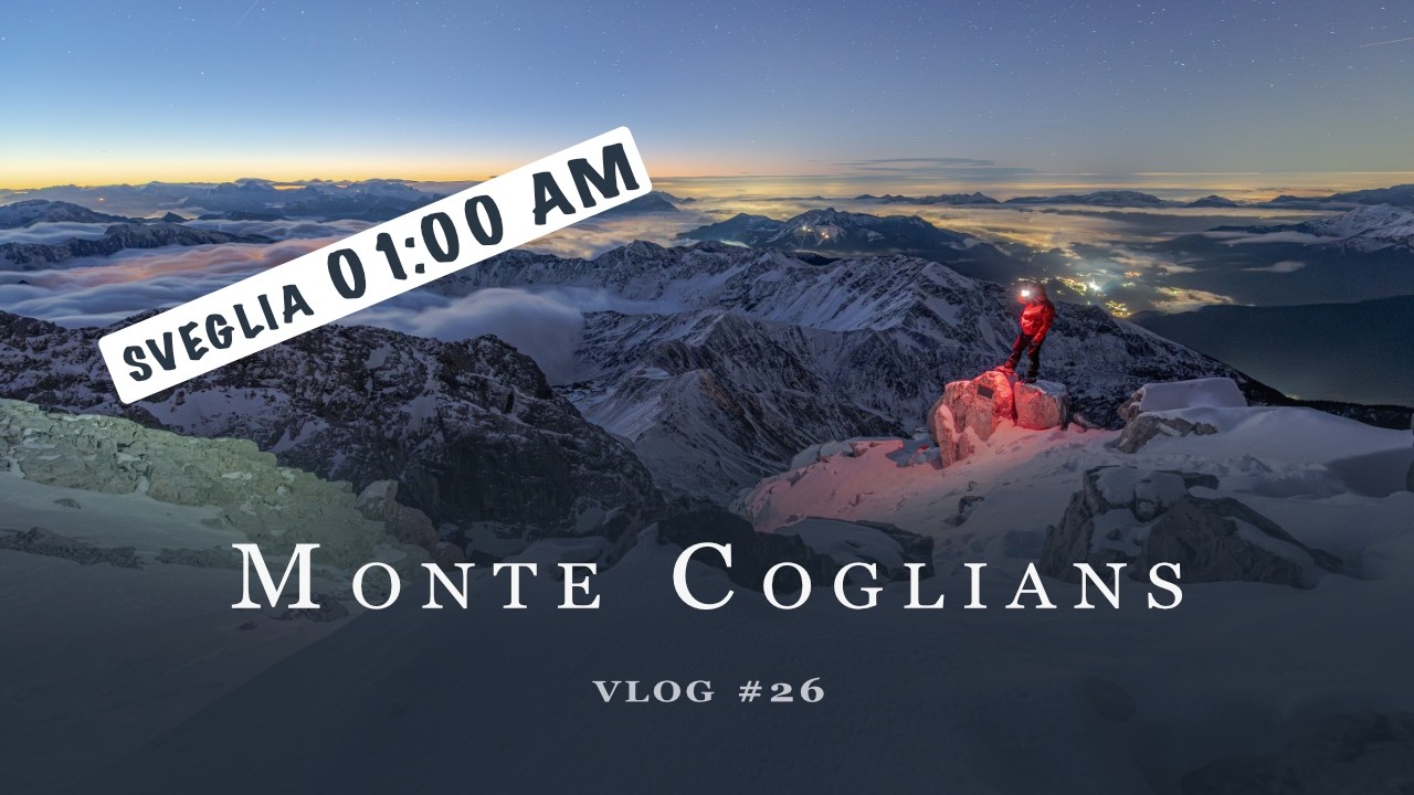 MONTE COGLIANS in SOLITARIA: 3 ore e 30 nel buio per l'alba d'inverno ❄️