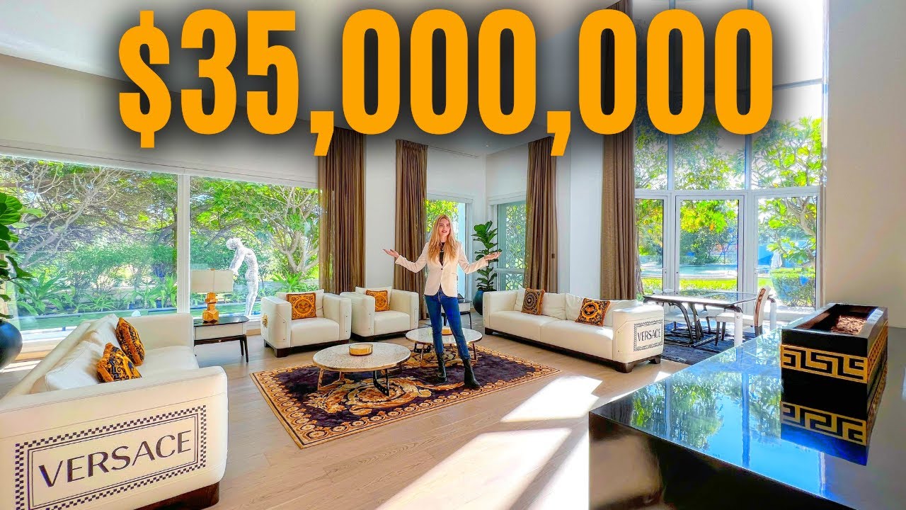 Внутри виллы Emirates Hills стоимостью 35&nbsp;000&nbsp;000 долларов с панорамным видом на поле для гольфа!