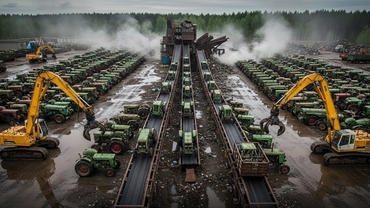 From Scrap to Power 🚜 | Old Tractor Recycling Factory Process | Full Manufacturing