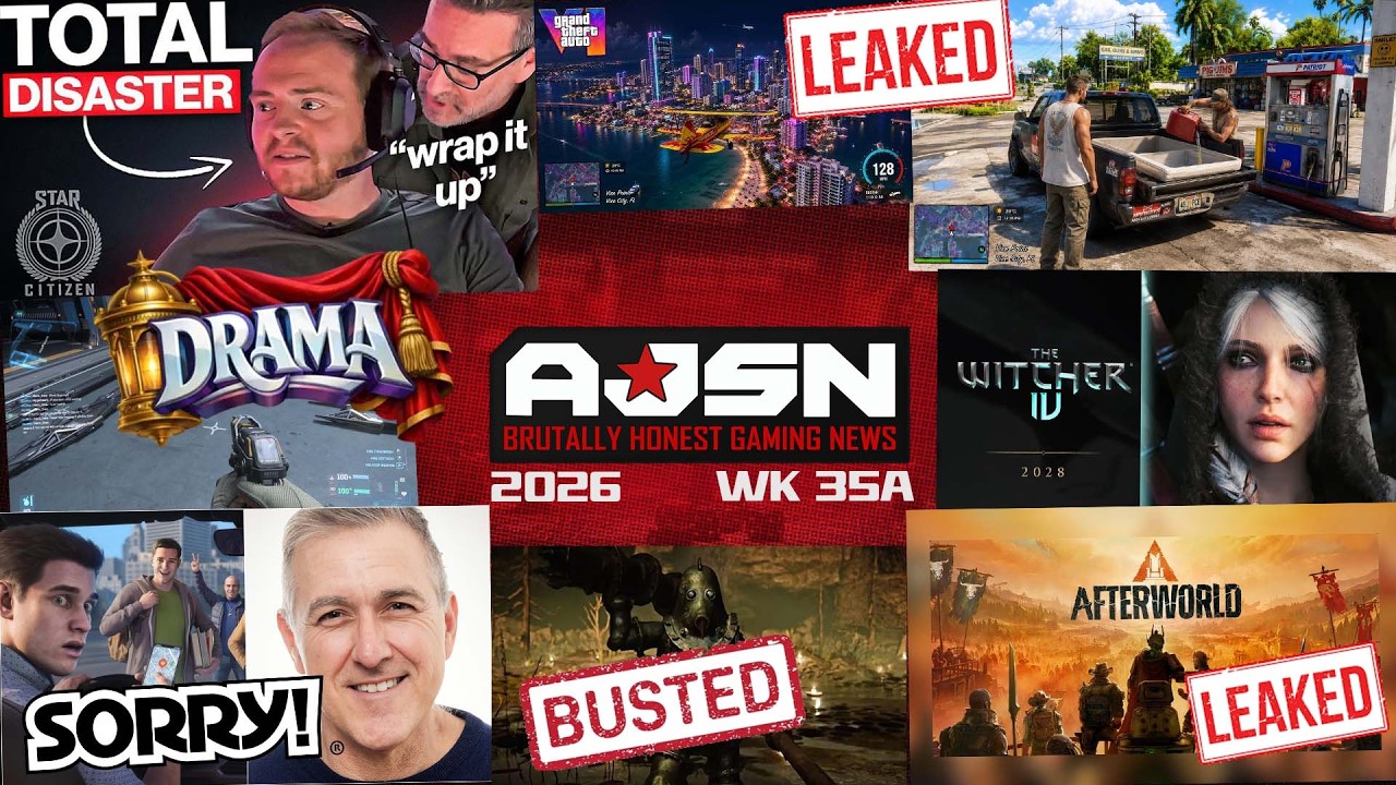 AJSN WK35A &mdash; ПРОВАЛЬНЫЙ стрим Star Citizen, УТЕЧКИ GTA6, &laquo;Ведьмак 4&raquo; в 2028-м, неудачный старт Du...