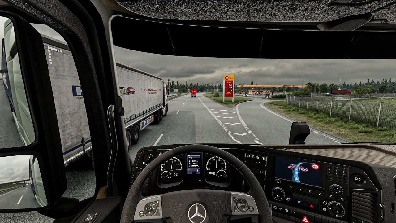 4K Realistic Ultra Graphic Mercedes-Benz | Euro Truck Simulator 2 1.57 Mods By Snowymoon Gameplay