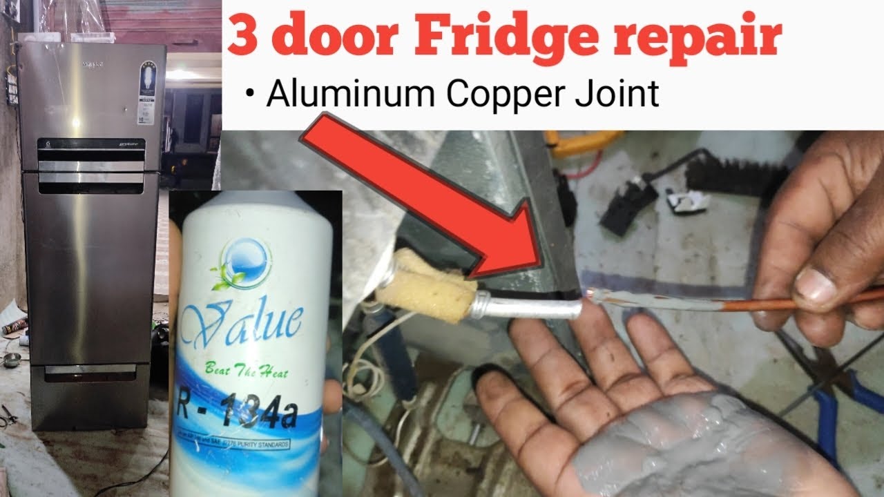 3 Door refrigerator repair | aluminum copper joint Complete video | social electrical