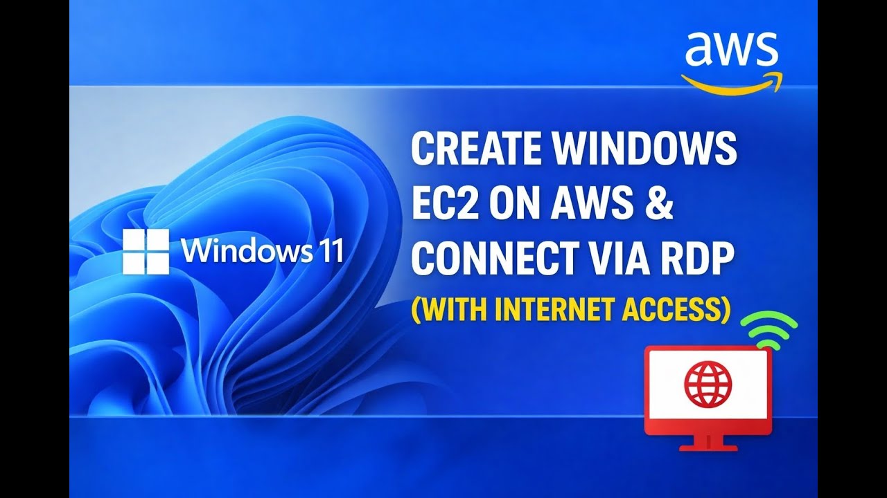 How to Create Windows EC2 instance on AWS & Connect via RDP (With Internet Access)