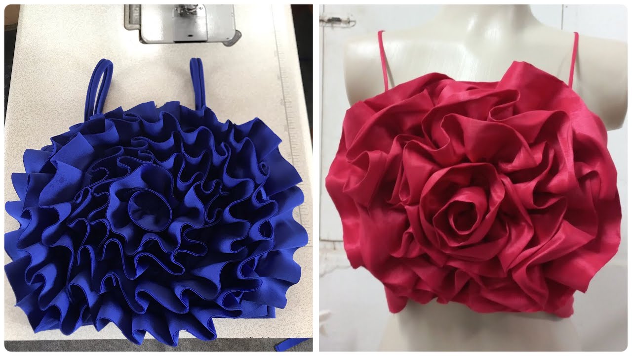 How To Cut And Sew A Rose Top /DIY/ freehand cutting