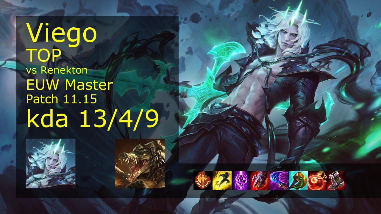 Viego vs Renekton Top - EUW Master 13/4/9 Patch 11.15 Gameplay