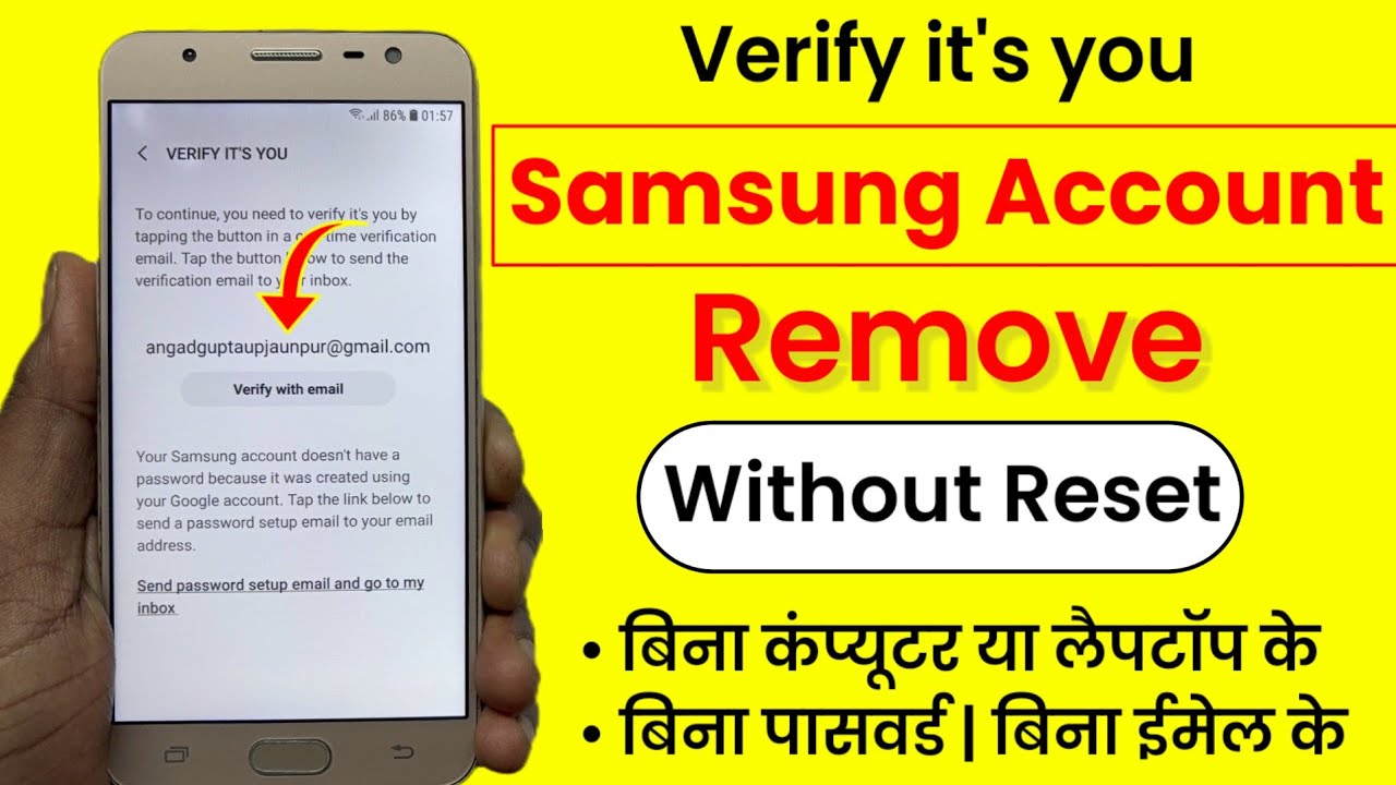 verify it's you Problem Fixed | How to Remove Samsung Account Without Password Complete Guide