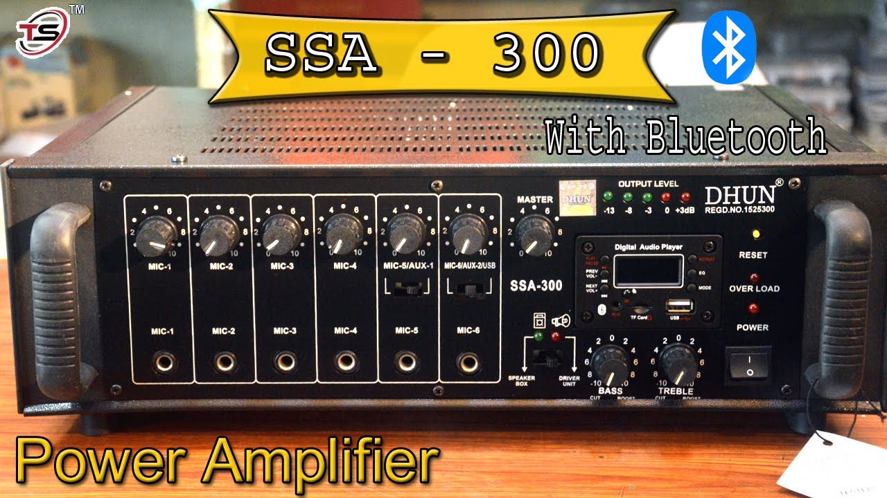 DHUN SSA - 300 || 300W Amplifier || With Bluetooth || TSkorba