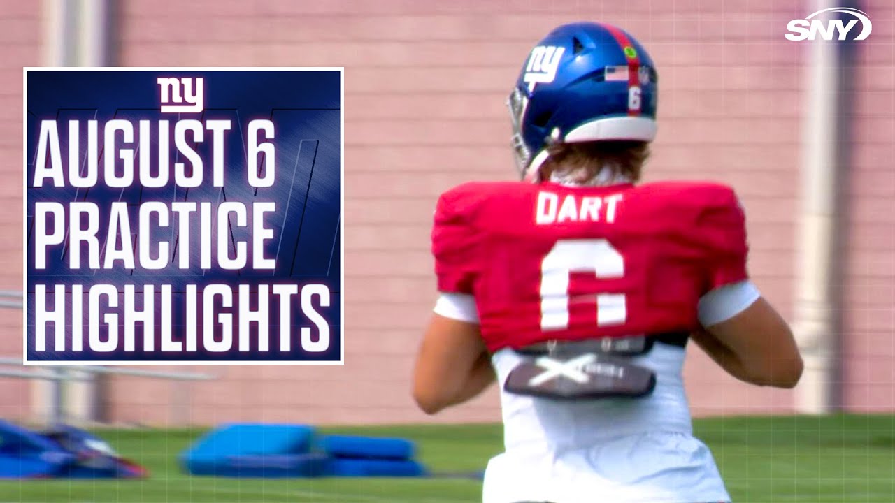 Giants Training Camp Highlights | Jaxson Dart, Malik Nabers, Russell Wilson | 8/6/25