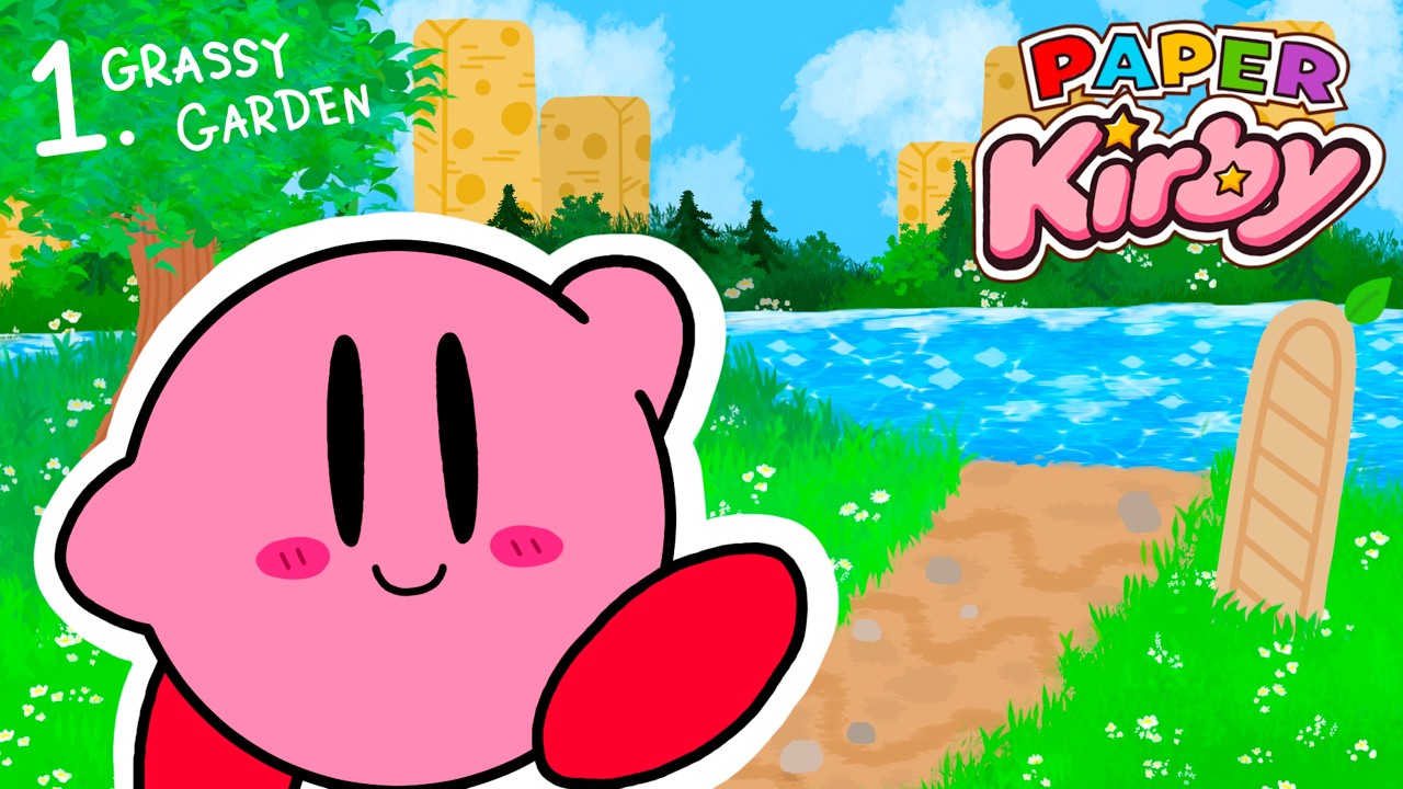 Paper Kirby - Episode 1: Grassy Garden