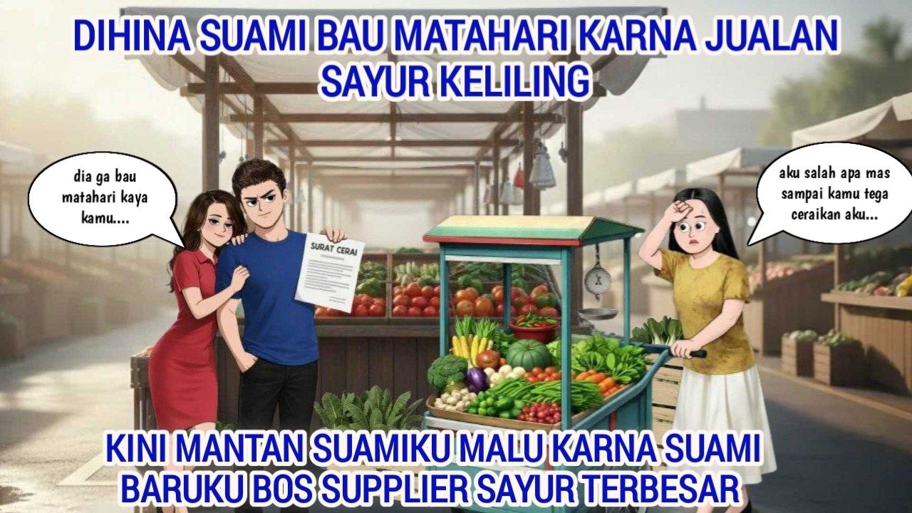 DIHINA SUAMI BAU MATAHARI KARENA JUALAN SAYUR , KINI MANTAN SUAMI MALU KARENA SUAMI BARUKU BOS