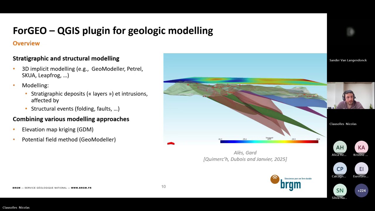 EuroGeoSurveys GMMEG Webinar | 3D geological modelling in QGIS with ForGEO