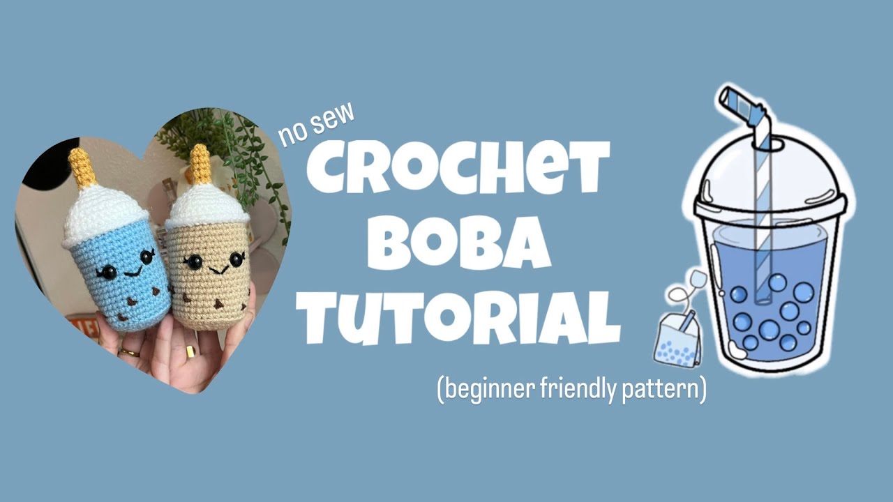 Beginner Friendly Crochet Plushie! How to Crochet a Boba Plushie - Boba Amigurumi Pattern (No Sew)