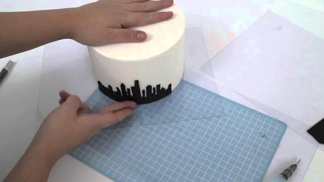 Learn With Sharon Wee - How to Make a Fondant Silhouette Skyline