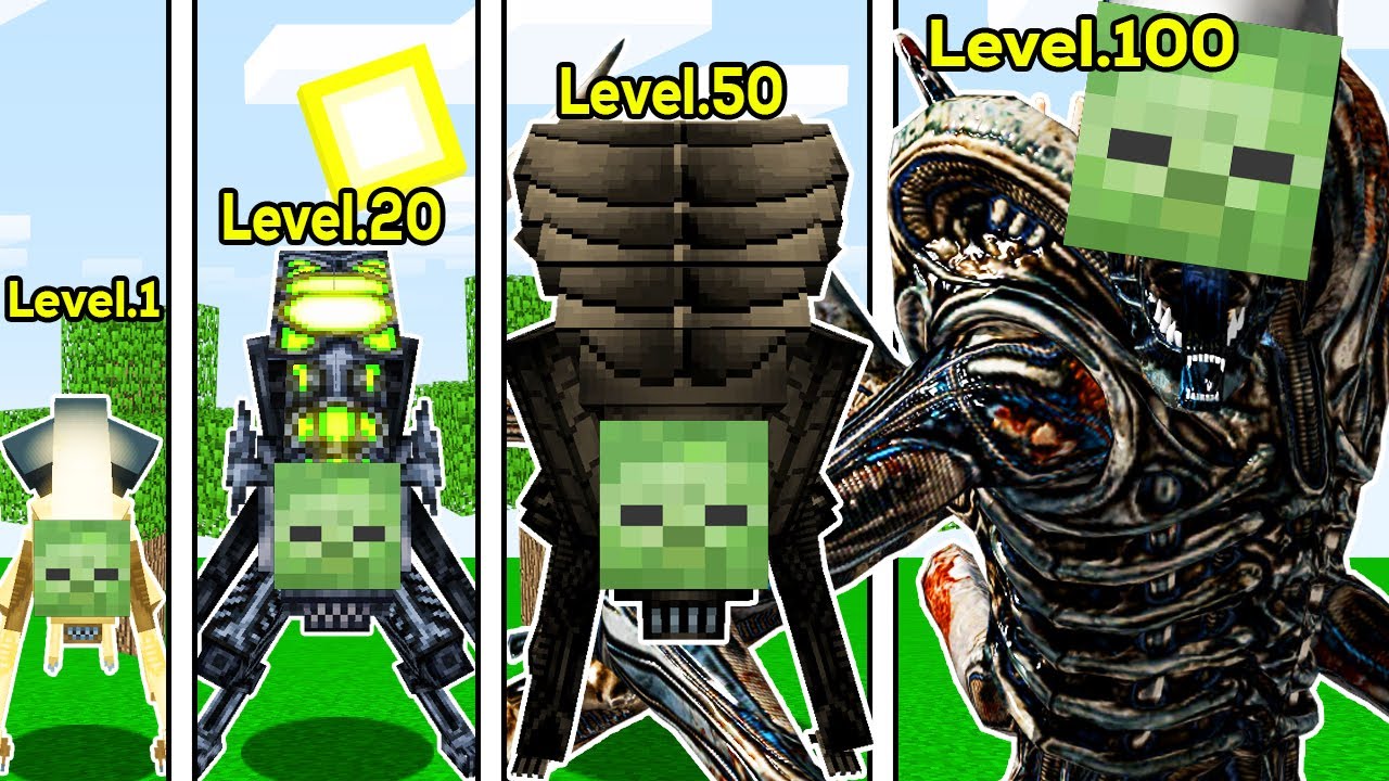 UZAYLI KÜÇÜK ZOMBİ SEVİYELERİ 😱 - Minecraft