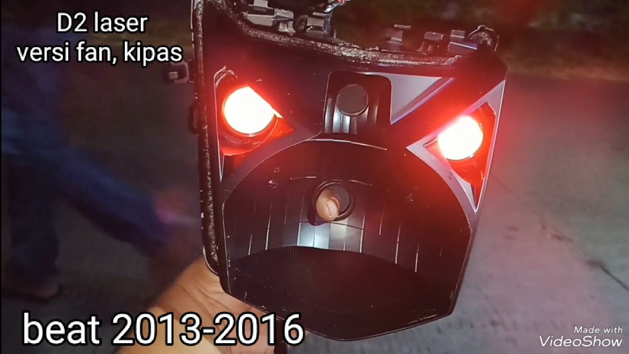 cara pasang D2 laser di beat fi 2013-2016 LEED HID MOTOR