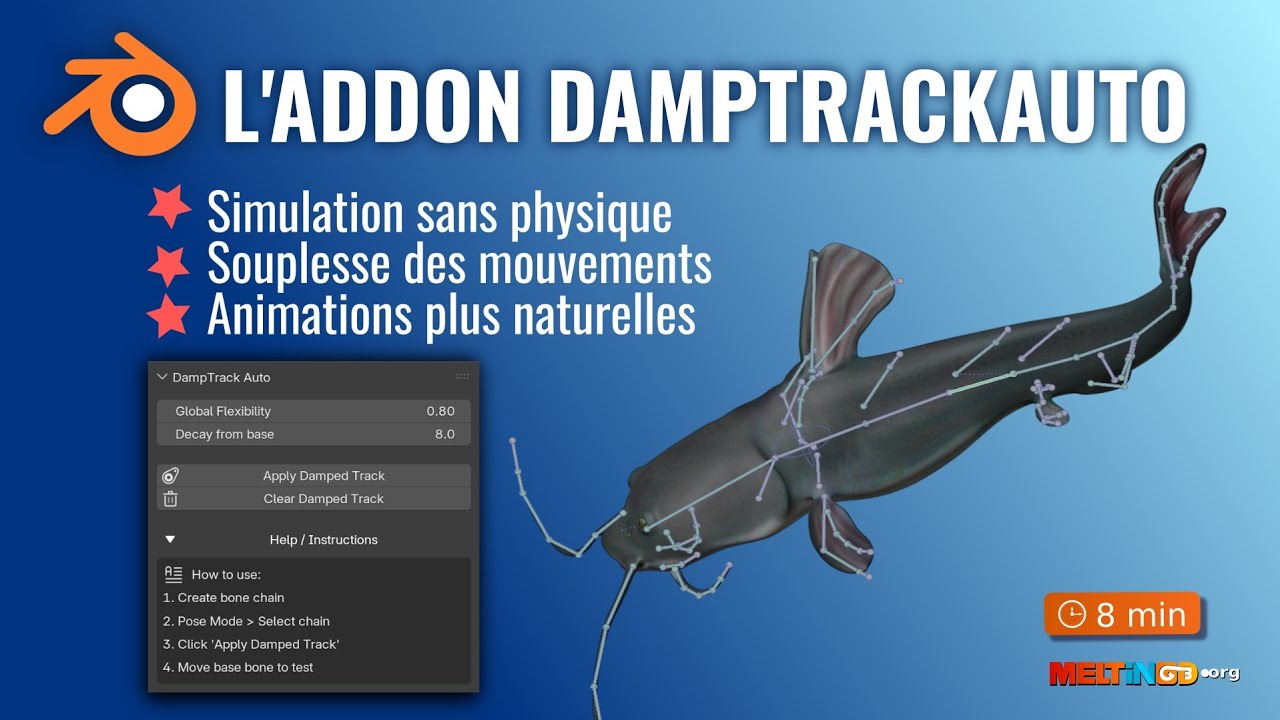 DAMPTRACKAUTO l'addon pour des mouvements naturels - Tutoriel gratuit en Français
